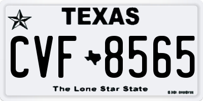 TX license plate CVF8565