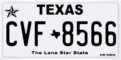 TX license plate CVF8566