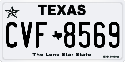 TX license plate CVF8569