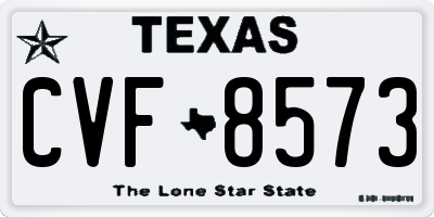 TX license plate CVF8573