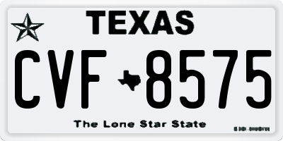 TX license plate CVF8575