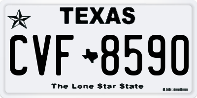 TX license plate CVF8590