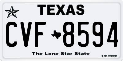 TX license plate CVF8594