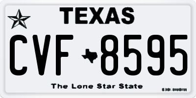 TX license plate CVF8595