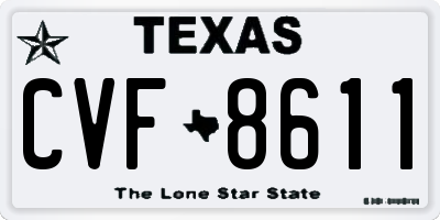 TX license plate CVF8611