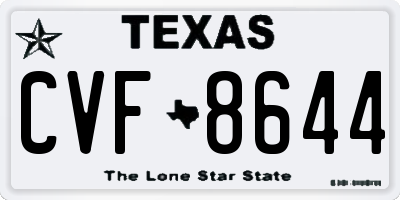 TX license plate CVF8644