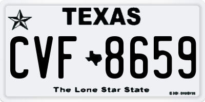 TX license plate CVF8659