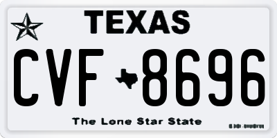 TX license plate CVF8696