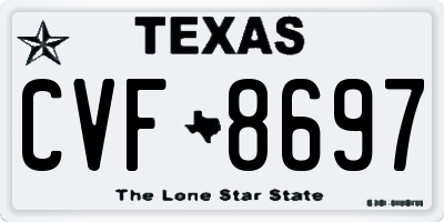TX license plate CVF8697