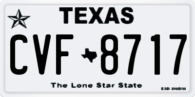 TX license plate CVF8717