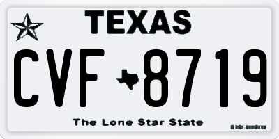 TX license plate CVF8719