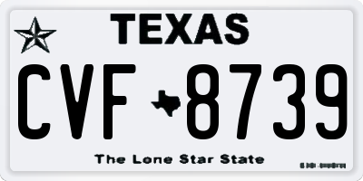 TX license plate CVF8739