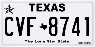 TX license plate CVF8741