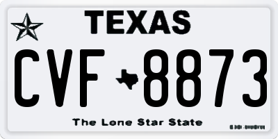 TX license plate CVF8873