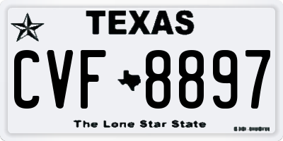 TX license plate CVF8897