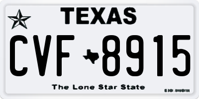TX license plate CVF8915