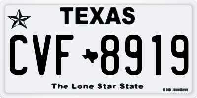 TX license plate CVF8919