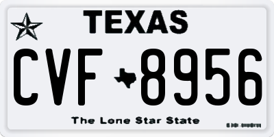 TX license plate CVF8956