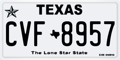 TX license plate CVF8957