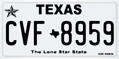 TX license plate CVF8959