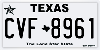TX license plate CVF8961