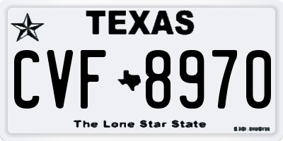 TX license plate CVF8970
