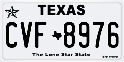 TX license plate CVF8976