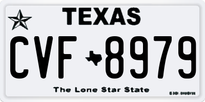 TX license plate CVF8979