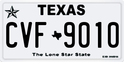 TX license plate CVF9010