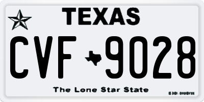 TX license plate CVF9028