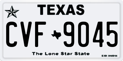 TX license plate CVF9045