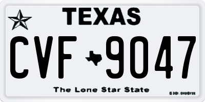 TX license plate CVF9047