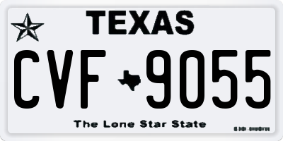 TX license plate CVF9055