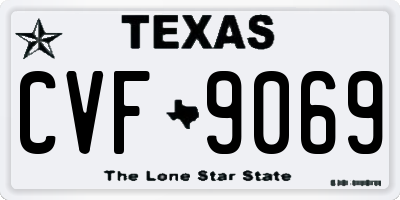 TX license plate CVF9069