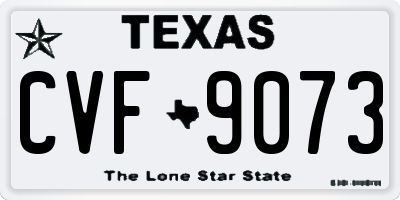 TX license plate CVF9073