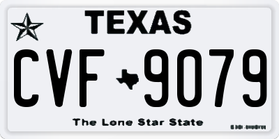 TX license plate CVF9079
