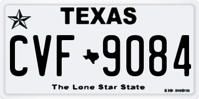 TX license plate CVF9084