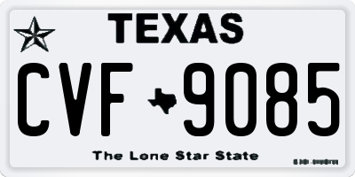 TX license plate CVF9085