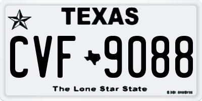 TX license plate CVF9088