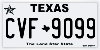 TX license plate CVF9099
