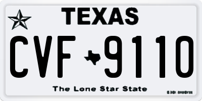 TX license plate CVF9110
