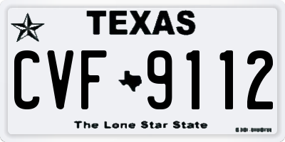 TX license plate CVF9112
