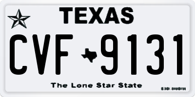 TX license plate CVF9131
