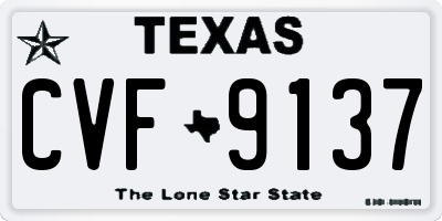 TX license plate CVF9137