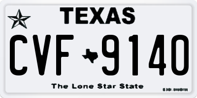 TX license plate CVF9140