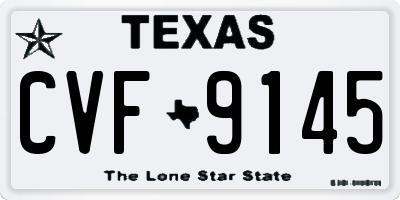 TX license plate CVF9145