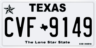 TX license plate CVF9149