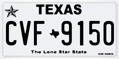 TX license plate CVF9150