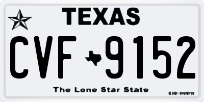 TX license plate CVF9152