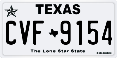 TX license plate CVF9154